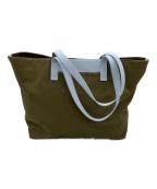 PAUL SMITHポールスミス）の古着「バイカラートートバッグ」｜スカイブルー×オリーブ