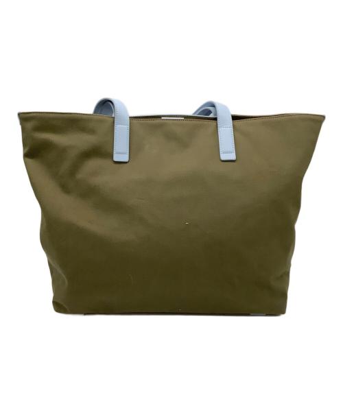 PAUL SMITH（ポールスミス）PAUL SMITH (ポールスミス) バイカラートートバッグ スカイブルー×オリーブの古着・服飾アイテム