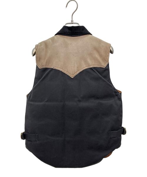 RockyMountainFeatherBed（ロッキーマウンテンフェザーベッド）RockyMountainFeatherBed (ロッキーマウンテンフェザーベッド) ダウンベスト ブラウン×ブラック サイズ:36の古着・服飾アイテム