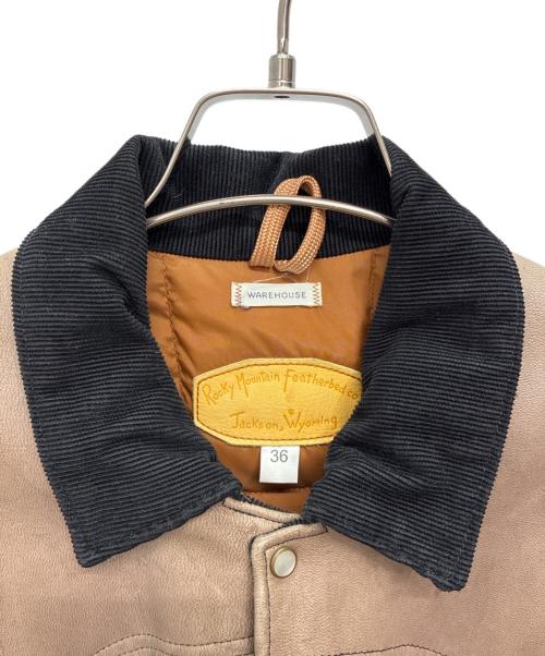 RockyMountainFeatherBed（ロッキーマウンテンフェザーベッド）RockyMountainFeatherBed (ロッキーマウンテンフェザーベッド) ダウンベスト ブラウン×ブラック サイズ:36の古着・服飾アイテム