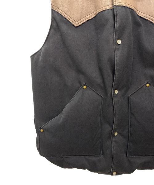 RockyMountainFeatherBed（ロッキーマウンテンフェザーベッド）RockyMountainFeatherBed (ロッキーマウンテンフェザーベッド) ダウンベスト ブラウン×ブラック サイズ:36の古着・服飾アイテム