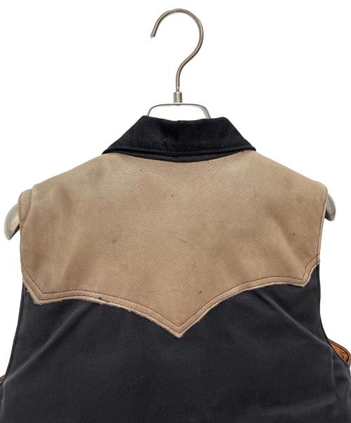 RockyMountainFeatherBed（ロッキーマウンテンフェザーベッド）RockyMountainFeatherBed (ロッキーマウンテンフェザーベッド) ダウンベスト ブラウン×ブラック サイズ:36の古着・服飾アイテム