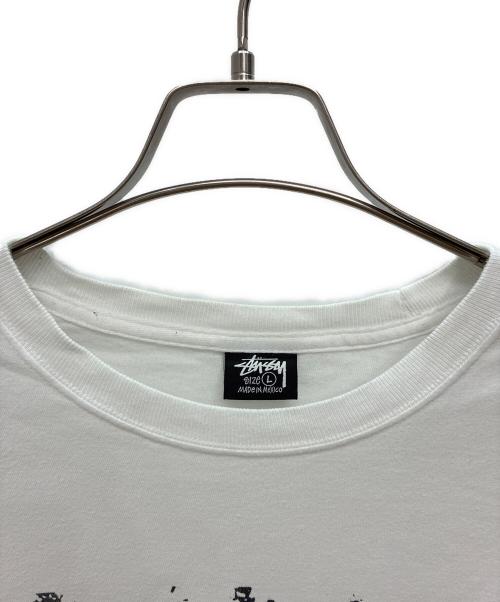 stussy（ステューシー）stussy (ステューシー) プリントTシャツ ホワイト サイズ:Lの古着・服飾アイテム