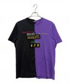 DIESELディーゼル）の古着「半袖カットソー」｜パープル×ブラック