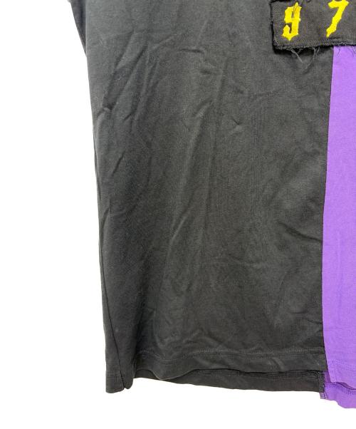 DIESEL（ディーゼル）DIESEL (ディーゼル) 半袖カットソー パープル×ブラック サイズ:Mの古着・服飾アイテム