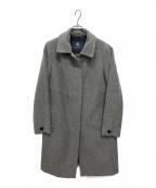 BURBERRY LONDONバーバリーロンドン）の古着「ウール比翼ステンカラーコート」｜グレー