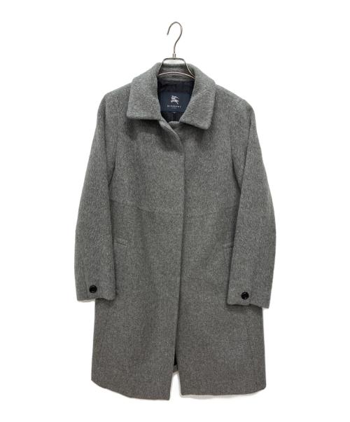 BURBERRY LONDON（バーバリーロンドン）BURBERRY LONDON (バーバリーロンドン) ウール比翼ステンカラーコート グレー サイズ:46の古着・服飾アイテム