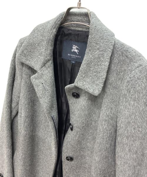 BURBERRY LONDON（バーバリーロンドン）BURBERRY LONDON (バーバリーロンドン) ウール比翼ステンカラーコート グレー サイズ:46の古着・服飾アイテム