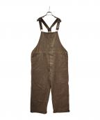 RRLダブルアールエル）の古着「ストライプドジャスペ　ヘリンボーンオーバーオール」｜ブラウン