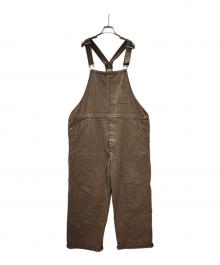 RRL（ダブルアールエル）の古着「ストライプドジャスペ　ヘリンボーンオーバーオール」｜ブラウン