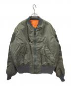 ALPHAアルファ）の古着「MA-1ジャケット」｜グリーン