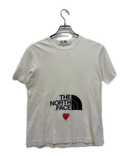 THE NORTH FACE（ザ ノース フェイス）THE NORTH FACE (ザ ノース フェイス) PLAY COMME des GARCONS (プレイコムデギャルソン) 半袖カットソー ホワイト サイズ:Sの古着・服飾アイテム