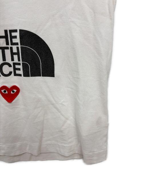 THE NORTH FACE（ザ ノース フェイス）THE NORTH FACE (ザ ノース フェイス) PLAY COMME des GARCONS (プレイコムデギャルソン) 半袖カットソー ホワイト サイズ:Sの古着・服飾アイテム