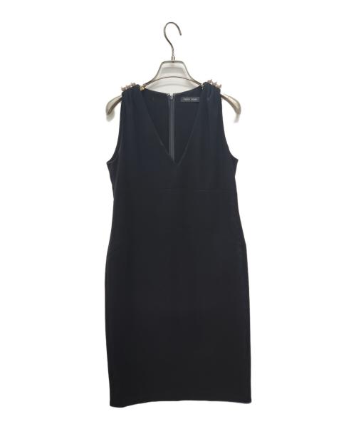 YOKO CHAN（ヨーコチャン）YOKO CHAN (ヨーコチャン) ノースリーブ・キャミソールワンピース ブラック サイズ:38の古着・服飾アイテム