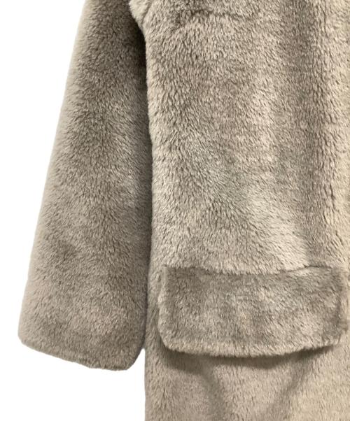 BEAUTY&YOUTH UNITED ARROWS（ビューティーアンドユースユナイテッドアローズ）BEAUTY&YOUTH UNITED ARROWS (ビューティーアンドユースユナイテッドアローズ) エコファー ノーカラーコート ブラウン サイズ:Sの古着・服飾アイテム