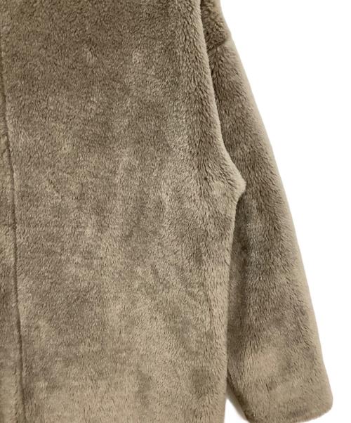 BEAUTY&YOUTH UNITED ARROWS（ビューティーアンドユースユナイテッドアローズ）BEAUTY&YOUTH UNITED ARROWS (ビューティーアンドユースユナイテッドアローズ) エコファー ノーカラーコート ブラウン サイズ:Sの古着・服飾アイテム