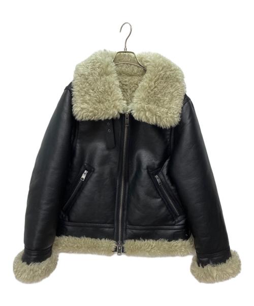 moussy（マウジー）moussy (マウジー) AGED AVIATOR ジャケット ブラック×ブラウン サイズ:FREEの古着・服飾アイテム