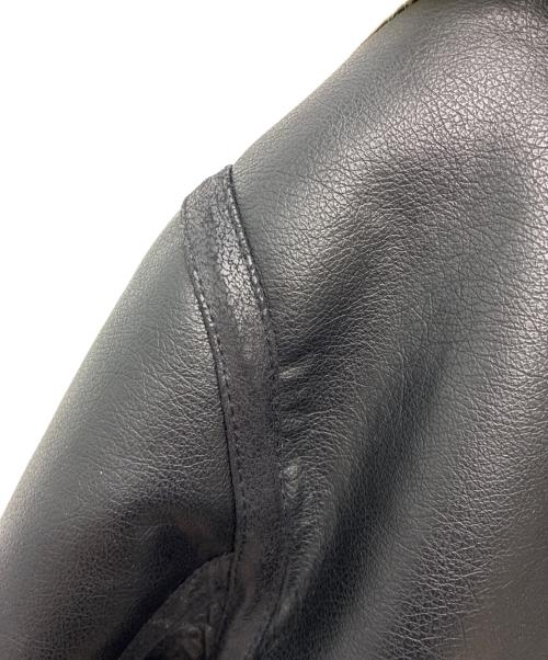 moussy（マウジー）moussy (マウジー) AGED AVIATOR ジャケット ブラック×ブラウン サイズ:FREEの古着・服飾アイテム