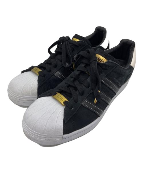 adidas Originals（アディダスオリジナル）adidas originals (アディダスオリジナル) SUPER STAR CORE BLACK/CORE BLACK/GOLD METALLIC ブラック×ホワイト サイズ:27cmの古着・服飾アイテム