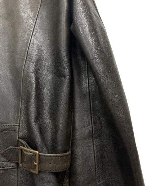 Pledge（プレッジ）PLEDGE (プレッジ) シープスキン レザージャケット ダークブラウン サイズ:48の古着・服飾アイテム