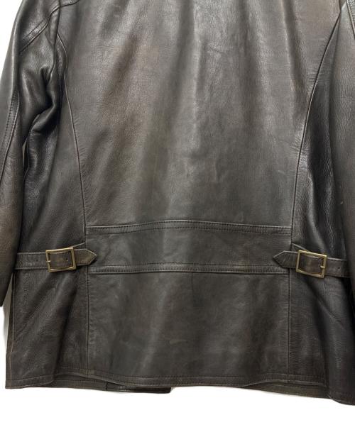 Pledge（プレッジ）PLEDGE (プレッジ) シープスキン レザージャケット ダークブラウン サイズ:48の古着・服飾アイテム