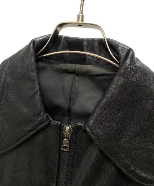 Pledge（プレッジ）PLEDGE (プレッジ) ゴートスキン レザージャケット ブラック サイズ:48の古着・服飾アイテム