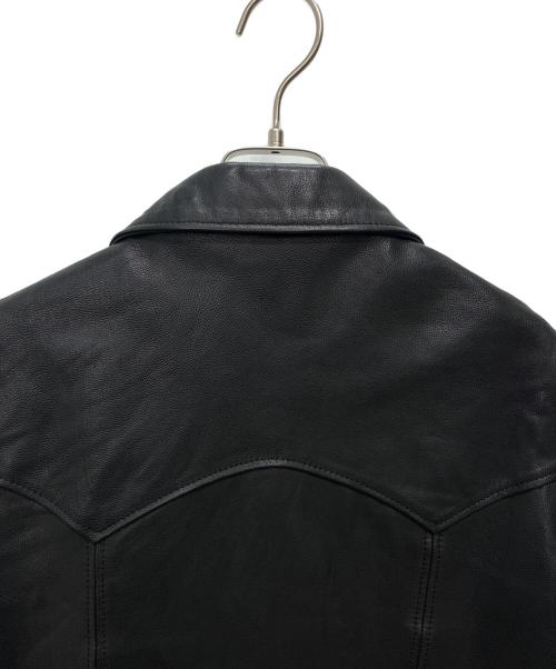 Pledge（プレッジ）PLEDGE (プレッジ) ゴートスキン レザージャケット ブラック サイズ:48の古着・服飾アイテム