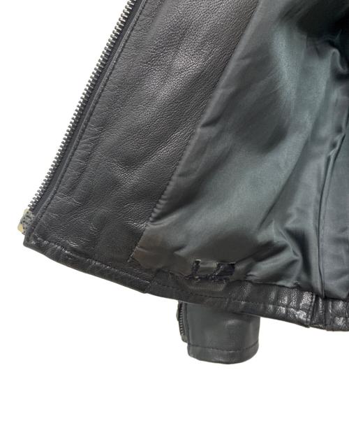 Pledge（プレッジ）PLEDGE (プレッジ) ゴートスキン レザージャケット ブラック サイズ:48の古着・服飾アイテム