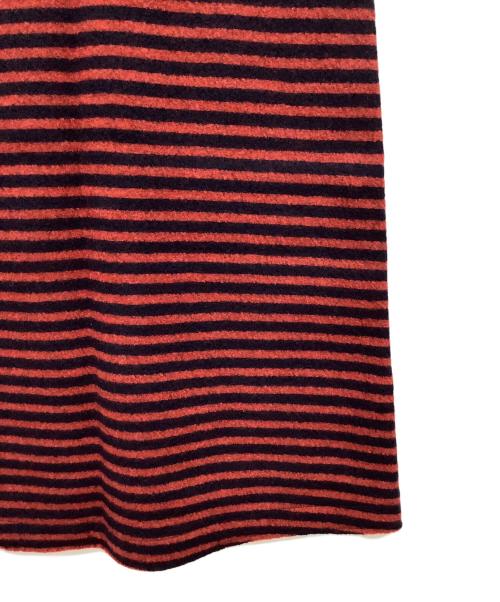 45rpm（45アールピーエム）45rpm (45アールピーエム) 圧縮ウールのスカート レッド×ネイビー サイズ:3の古着・服飾アイテム