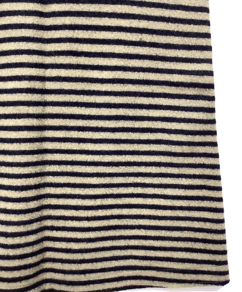 45rpm（45アールピーエム）45rpm (45アールピーエム) 圧縮ウールのスカート カーキ×ネイビー サイズ:3の古着・服飾アイテム