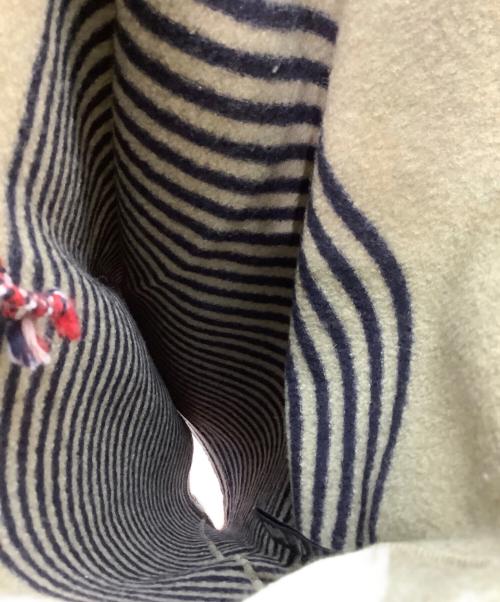 45rpm（45アールピーエム）45rpm (45アールピーエム) 圧縮ウールのスカート カーキ×ネイビー サイズ:3の古着・服飾アイテム