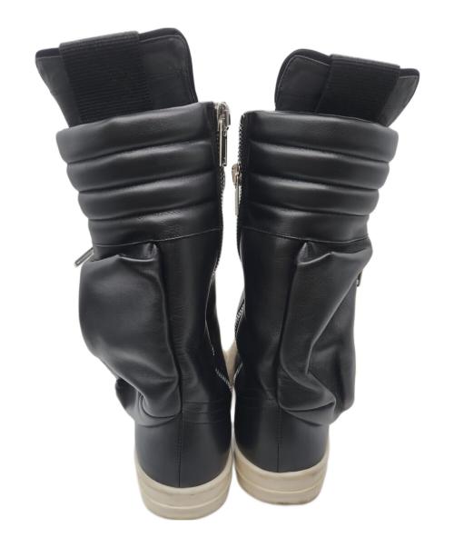 RICK OWENS（リックオウエンス）RICK OWENS (リックオウエンス) Cargo Basket Leather Boots ブラック サイズ:43の古着・服飾アイテム