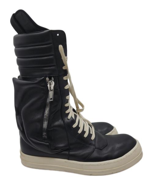 RICK OWENS（リックオウエンス）RICK OWENS (リックオウエンス) Cargo Basket Leather Boots ブラック サイズ:43の古着・服飾アイテム