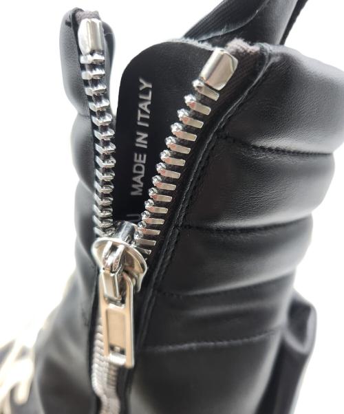 RICK OWENS（リックオウエンス）RICK OWENS (リックオウエンス) Cargo Basket Leather Boots ブラック サイズ:43の古着・服飾アイテム