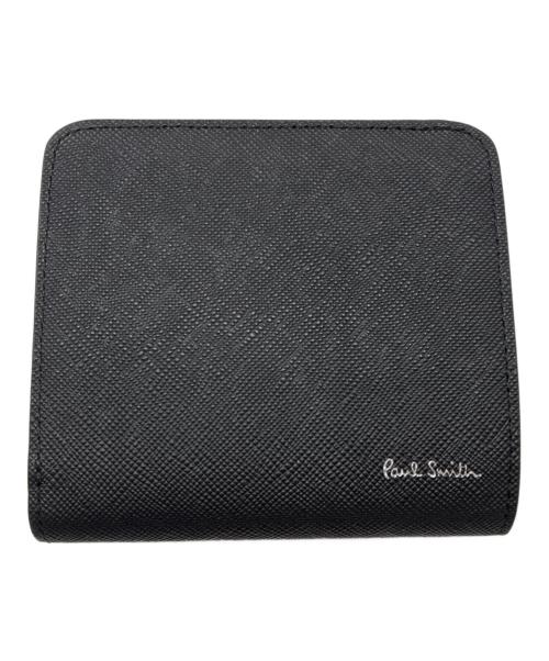 PAUL SMITH（ポールスミス）Paul Smith (ポールスミス) ブライトストライププラー コンパクトウォレット ブラックの古着・服飾アイテム