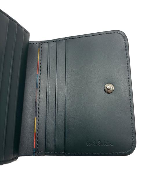 PAUL SMITH（ポールスミス）Paul Smith (ポールスミス) ブライトストライププラー コンパクトウォレット ブラックの古着・服飾アイテム