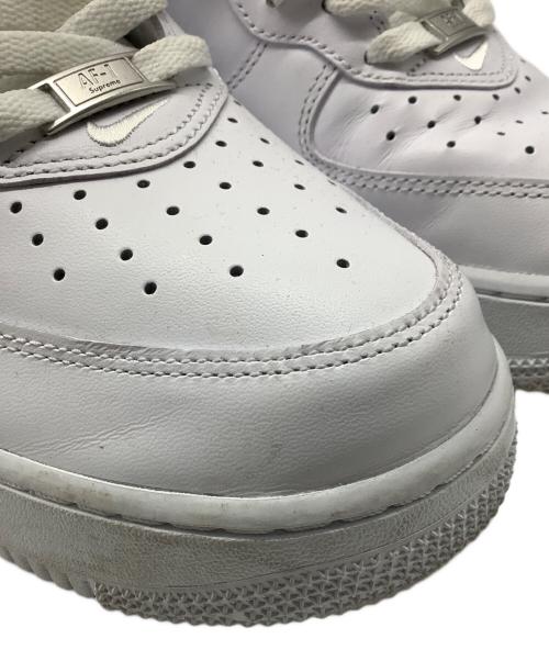 NIKE（ナイキ）NIKE (ナイキ) Supreme (シュプリーム) ハイカットスニーカー ホワイト サイズ:27の古着・服飾アイテム