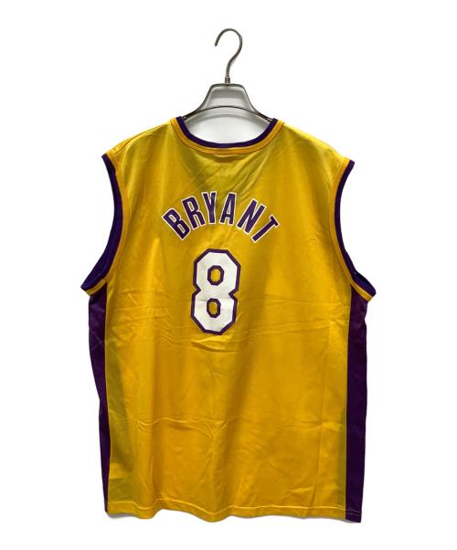 Champion（チャンピオン）Champion (チャンピオン) 90s　ゲームシャツ　ロサンゼルス　レイカーズ♯8　コービーブライアント イエロー サイズ:Lの古着・服飾アイテム