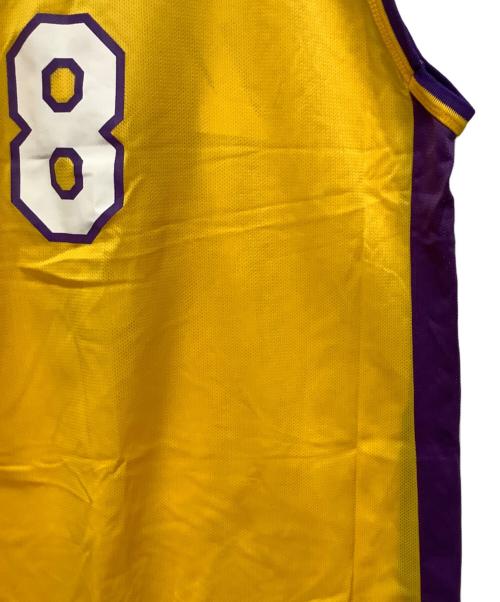 Champion（チャンピオン）Champion (チャンピオン) 90s　ゲームシャツ　ロサンゼルス　レイカーズ♯8　コービーブライアント イエロー サイズ:Lの古着・服飾アイテム