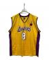 Champion（チャンピオン）の古着「90s　ゲームシャツ　ロサンゼルス　レイカーズ♯8　コービーブライアント」｜イエロー