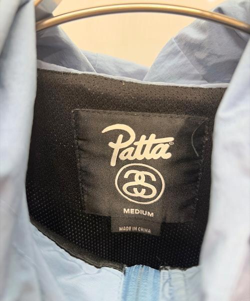 stussy（ステューシー）stussy (ステューシー) Patta (パタ) アノラックパーカー ブルー×レッド サイズ:Mの古着・服飾アイテム