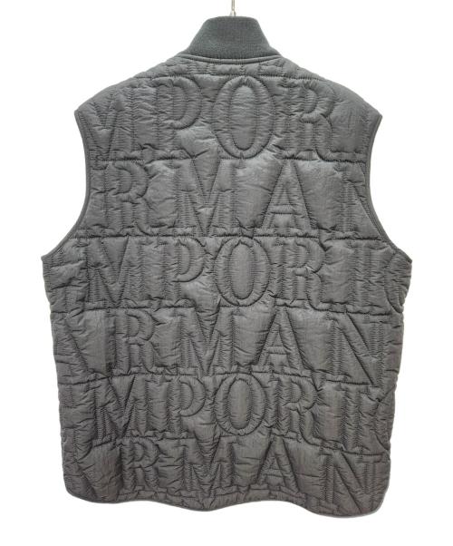 EMPORIO ARMANI（エンポリオアルマーニ）EMPORIO ARMANI (エンポリオアルマーニ) ロゴキルティングベスト ブラック サイズ:48の古着・服飾アイテム