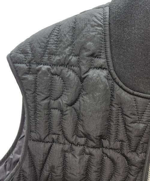 EMPORIO ARMANI（エンポリオアルマーニ）EMPORIO ARMANI (エンポリオアルマーニ) ロゴキルティングベスト ブラック サイズ:48の古着・服飾アイテム