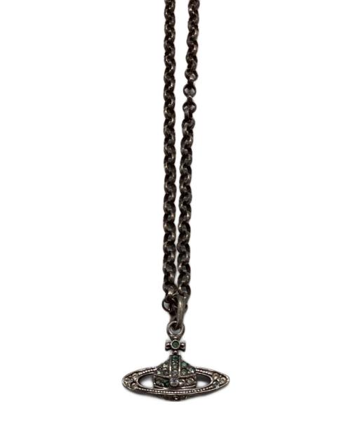 Vivienne Westwood（ヴィヴィアンウエストウッド）Vivienne Westwood (ヴィヴィアンウエストウッド) ネックレス シルバー×グリーンの古着・服飾アイテム