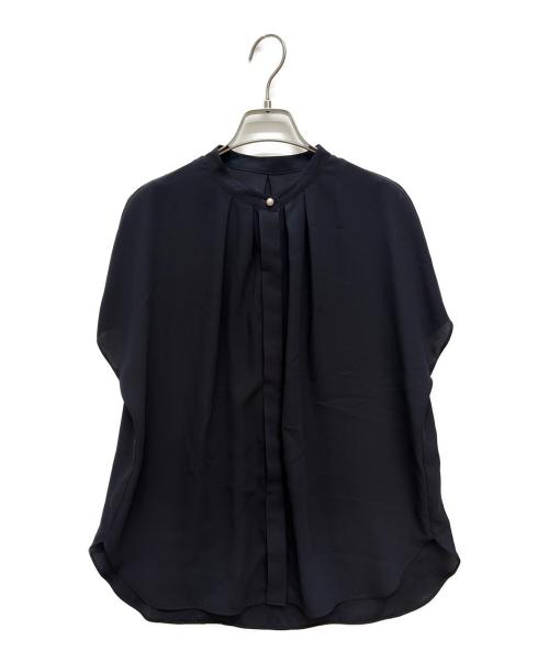 23区（ニジュウサンク）23区 (ニジュウサンク) 半袖ブラウス ネイビー サイズ:40の古着・服飾アイテム