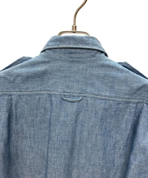 STONE ISLAND（ストーンアイランド）STONE ISLAND (ストーンアイランド) ウォッシュドコットン デニムシャツ ブルー サイズ:Sの古着・服飾アイテム