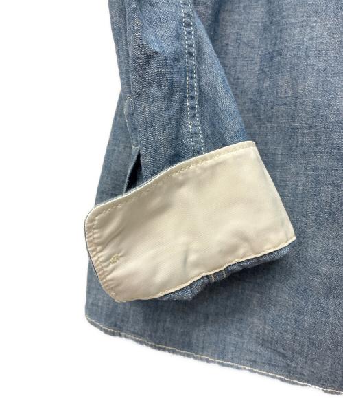 STONE ISLAND（ストーンアイランド）STONE ISLAND (ストーンアイランド) ウォッシュドコットン デニムシャツ ブルー サイズ:Sの古着・服飾アイテム