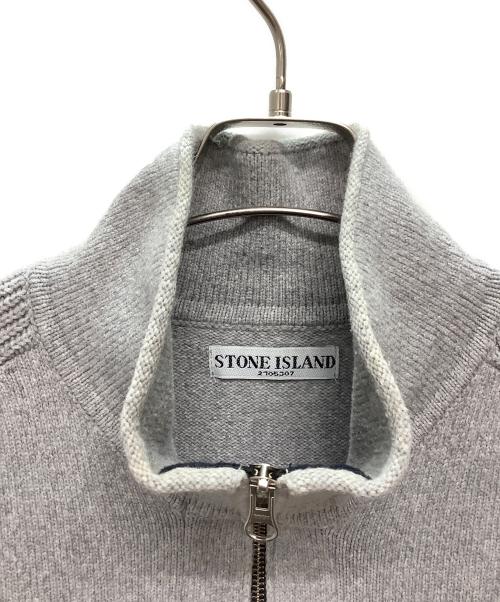 STONE ISLAND（ストーンアイランド）STONE ISLAND (ストーンアイランド) 薄手ニット グレー サイズ:Sの古着・服飾アイテム