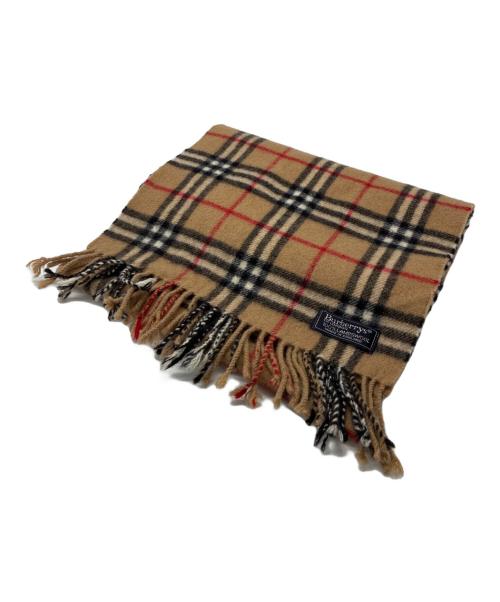 Burberrys（バーバリーズ）Burberrys (バーバリーズ) ノバチェック ウールマフラー ベージュ×ネイビーの古着・服飾アイテム