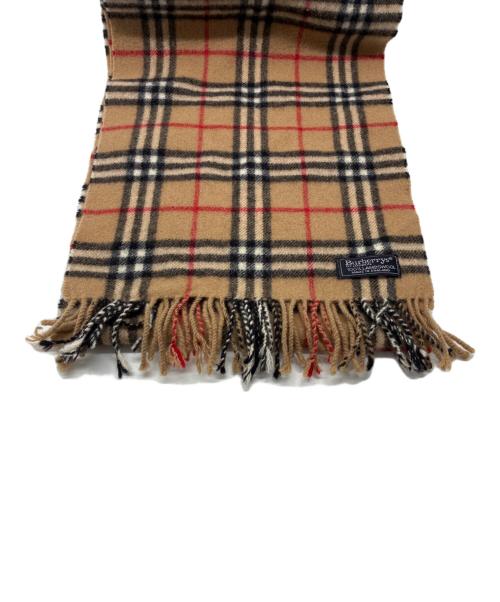 Burberrys（バーバリーズ）Burberrys (バーバリーズ) ノバチェック ウールマフラー ベージュ×ネイビーの古着・服飾アイテム